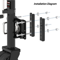 TowKing grease fitting enabled maintenance, simple lubrication for longevity.