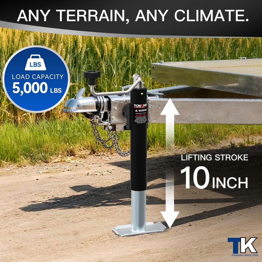 TowKing powder-coated finish highlights corrosion resistance for outdoor trailer use.
