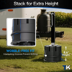TOWKING stackable blocks adjust height from 6 to 8.6 inches easily