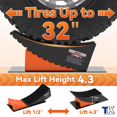 TowKing wheel chocks keep parked units secure during leveling.