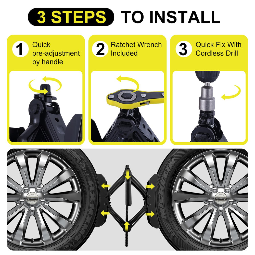 Towmax gloves protect hands during chock adjustment.