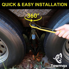 Towmax storage bag keeps chocks and tools organized.