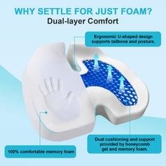 TOYALI ergonomic U-shaped seat cushion supports healthy posture.