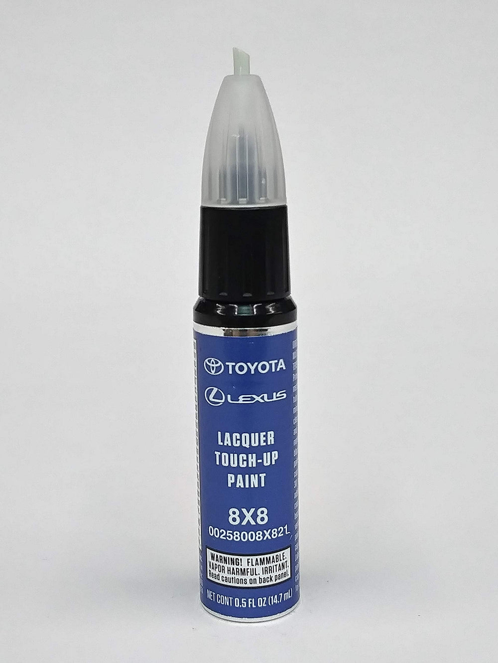 Toyota Genuine dark blue touch up paint bottle enables precise color matching for minor vehicle scratches