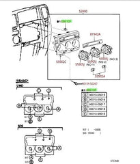 Toyota cooler control console bulbs 10-pack – precise fit for climate controls.