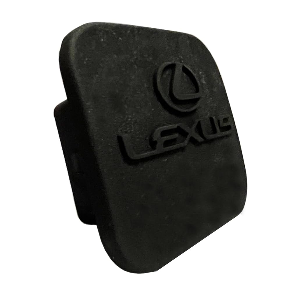 Toyota Lexus hitch-receiver-plug close-up shows precise fit and clean finish.