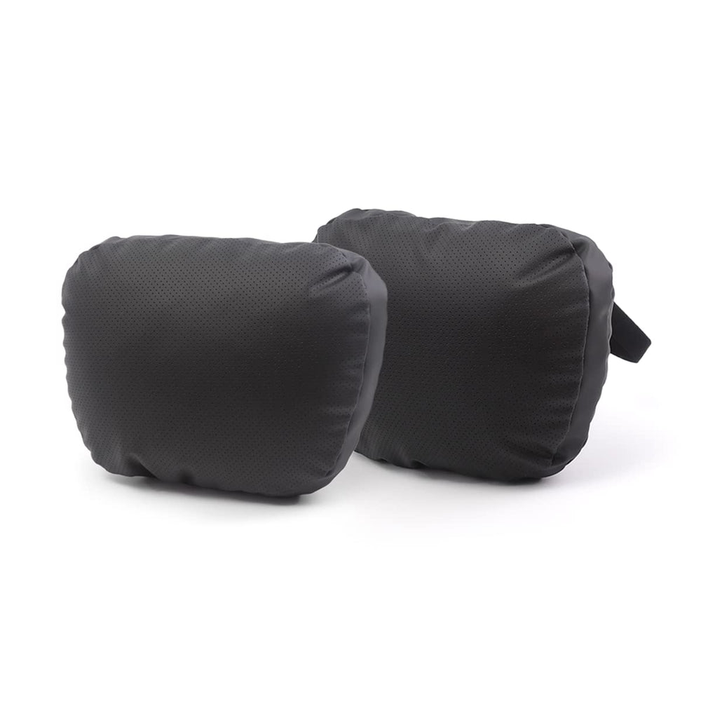 TPARTS leather headrest pillow on a Tesla Model Y seat offering plush, breathable comfort.