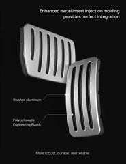 TPARTS aluminum pedal with injection-molded metal insert for robust fit