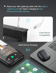 TPARTS hidden charger with retractable cable for Tesla Model Y Juniper keeps cables tucked.