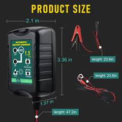 TPE charger five-step indicators show automated charging sequence.