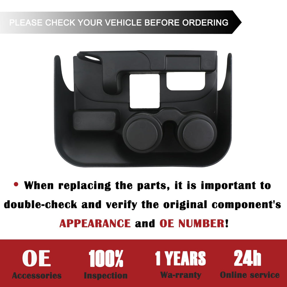 TQPONLY black plastic cupholder tray organizes keys, coins, and phone.