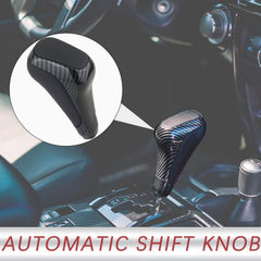 TQPONLY gear shift knob with red stitching detail for sporty interior upgrade