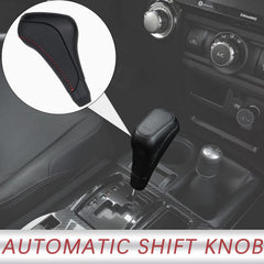 TQPONLY gear shift knob red stitching detail enhances interior style and grip
