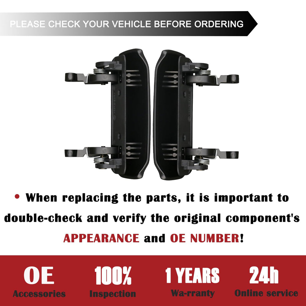 TQPONLY exterior door handle installation angle close-up