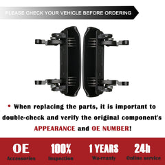 TQPONLY exterior door handle installation angle close-up