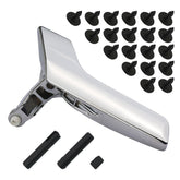 TQPONLY chrome interior door handle left-front close-up showing durable metal finish