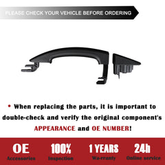 TQPONLY right passenger side door lever supports easy exterior opening and control