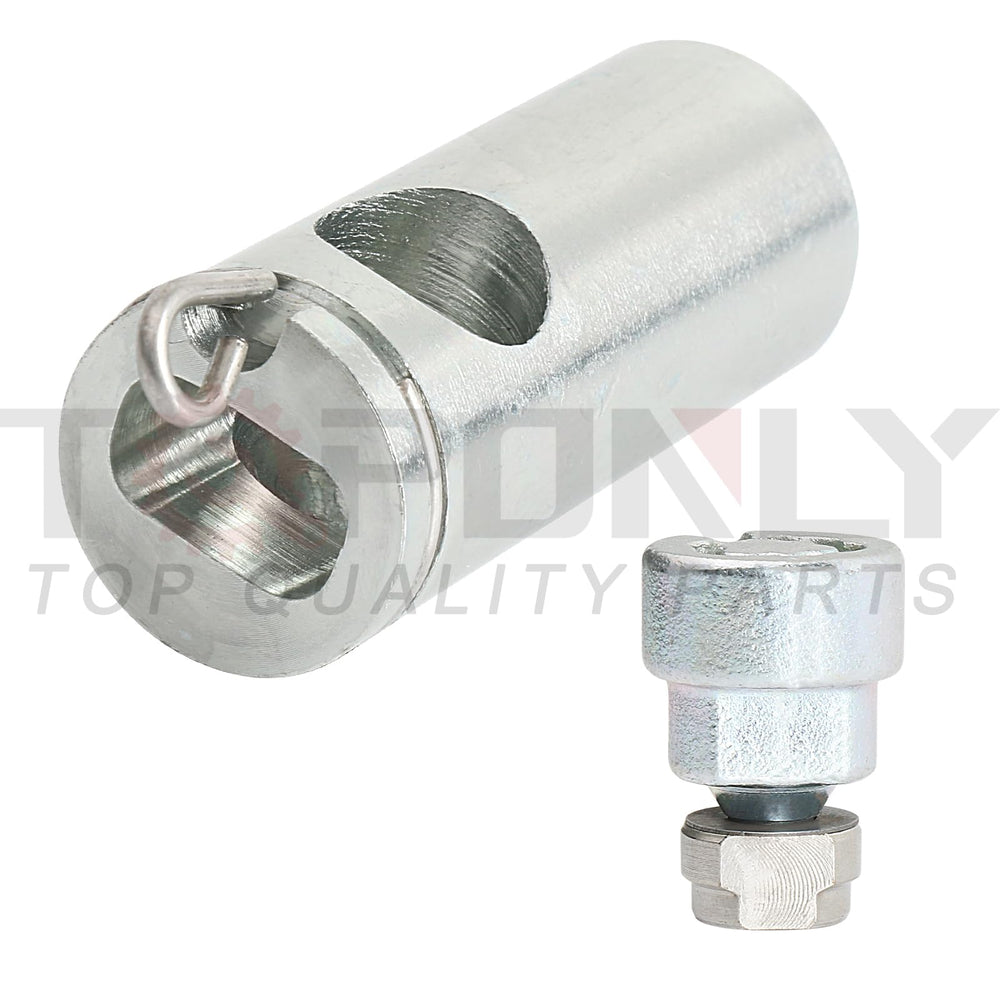 TQPONLY lock key and mechanism illustrating simple, reliable access control.