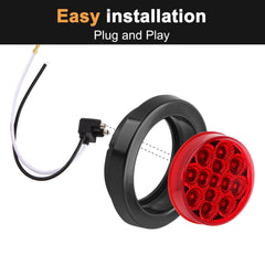 Traberm 12V marker lights compatible with trailers, trucks, and RVs.