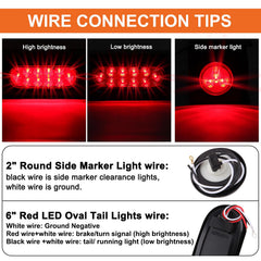 Traberm 2-inch round LED side marker for clear side visibility.