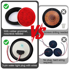 Traberm sealed grommet mount trailer light resists elements for long-lasting use.