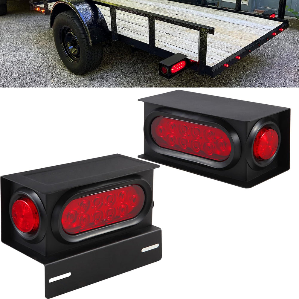 Traberm trailer light box assembly with welded steel housing for rugged durability.