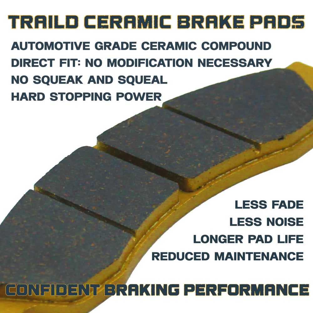 Traild ceramic pad set for Can-Am Defender 3-Seater ready for OE replacement