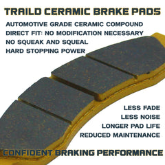 Traild ceramic pad set for Can-Am Defender 3-Seater ready for OE replacement