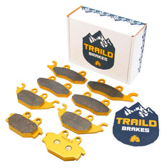 Traild ceramic brake pads on Kawasaki Mule Pro front caliper deliver strong initial bite.