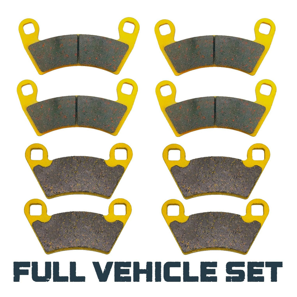 Traild rear ceramic brake pad close-up demonstrating solid backing and wear surface.