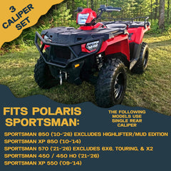 Traild Polaris Sportsman 850 rear brake pad long-lasting rotor-friendly