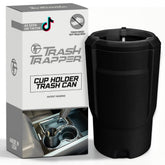 Trash Trapper mini trash can front view keeps receipts organized on the go.