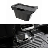 TRATHM rear center console organizer installed in Model Y for organized rear space