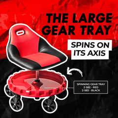 Traxion gear tray spins for fast tool location.