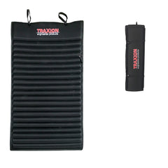 Traxion VersaMat roll-up foam pad provides cushioned kneeling support on concrete.