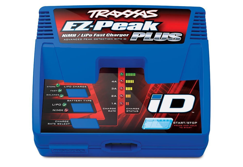 Traxxas EZ-Peak Plus recognizes iD batteries for quick, automatic charging.