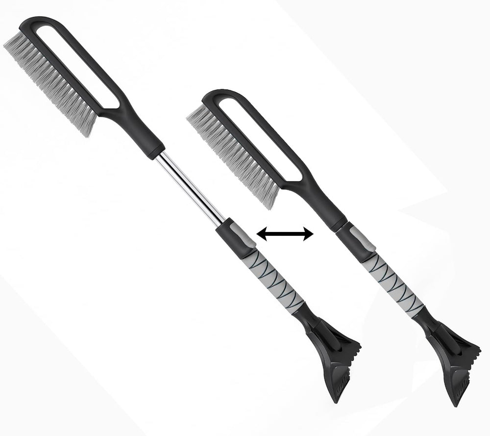 Trazon snow brush with 34.5-inch reach cleans windshields quickly