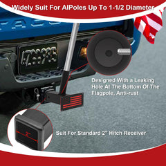 TRCYINC adjustable-height flag holder highlights versatile flag positioning for visibility.