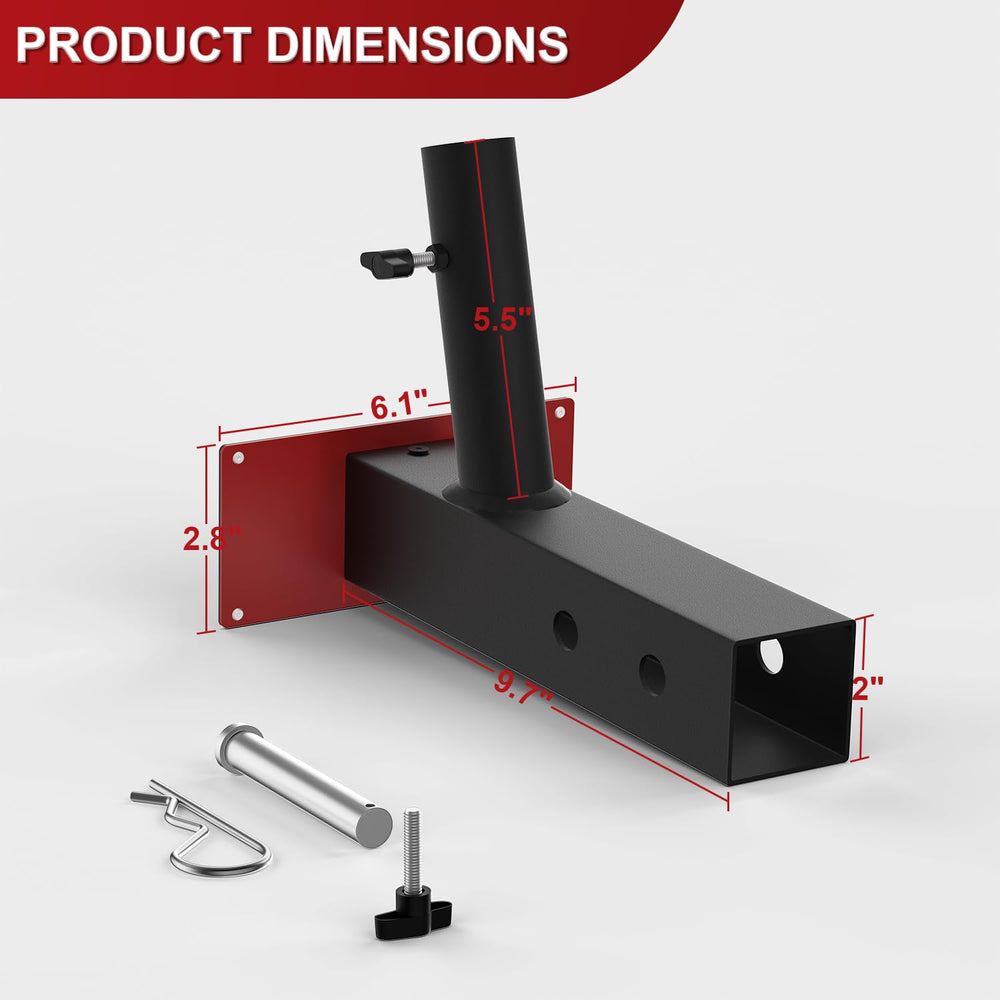 TRCYINC hitch flag holder installed on a truck illustrating quick setup and stable performance.