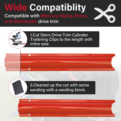 Trdzi stern drive trim clip works with Blackhawk for secure trailering