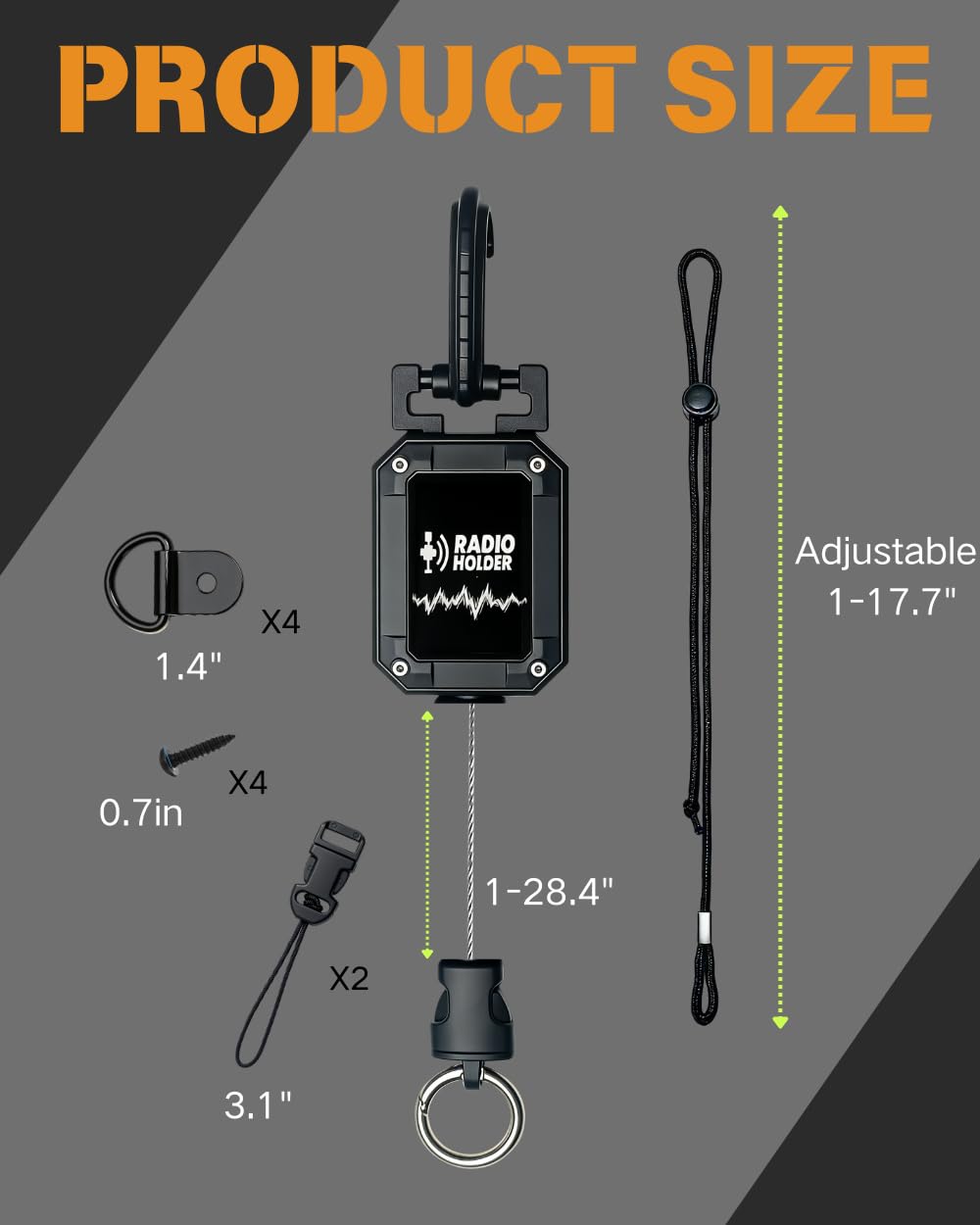 Treayes radio holder in truck cab demonstrates easy install and organization