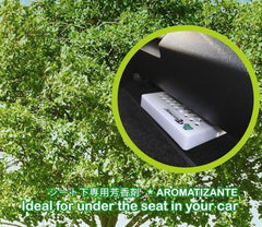 Treefrog Xtreme Black Squash placed under-seat for discreet freshness.