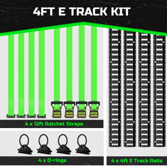 Trekassy four ratchet straps provide quick, reliable cargo security.