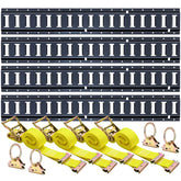 Trekassy E-Track rail 4ft horizontal enables flexible tie-down points on trailers