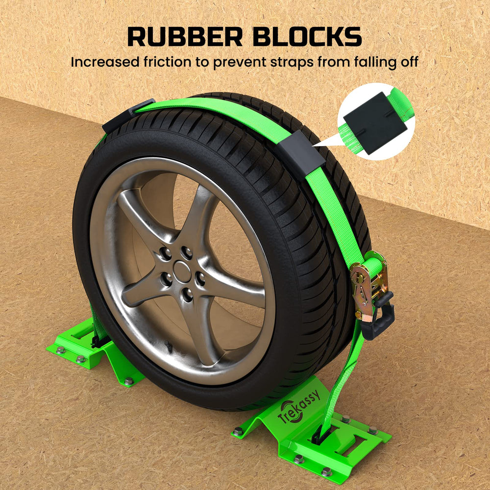 Trekassy rubber blocks provide tire grip and secure placement