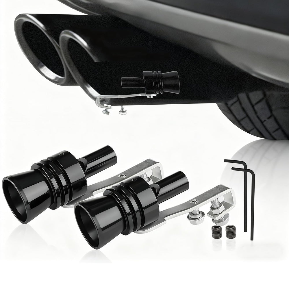 TrekaYumo turbo whistle on exhaust pipe 2-pack adds a bold, sporty sound.