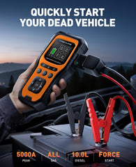 TREKURE 5000A portable jump starter powering vehicles fast
