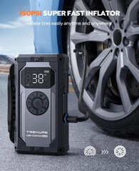 TREKURE jump starter with dual USB ports powers devices on the go