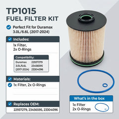 trepb TP1015 fuel filter canister for 6.6L Duramax ensures water separation