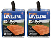 Tri-Lynx Lynx Levelers 20-pack kit for quick RV leveling on uneven surfaces.